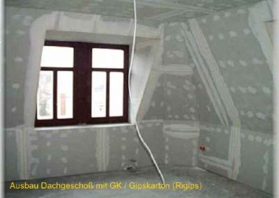 tapezierfertiges Dachgeschoß aus GK